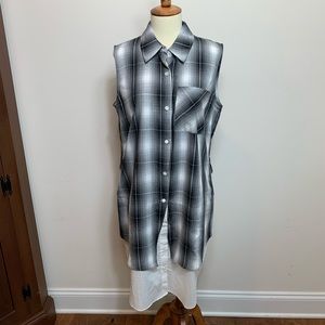 Derek Lam 10 Crosby sleeveless layered shirt dress